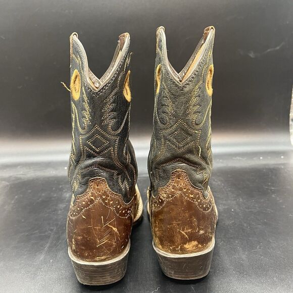 Ariat Boots Children’s Youth 1 Distressed Brown Roughstock Cowboy 10016239 - Picture 4 of 7